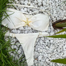 Conjunto de Biquíni Feminino 3 Peças com Bojo Removível