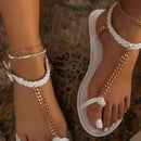 Sandália Feminina Básica com Corrente