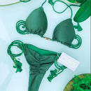 Biquíni Feminino Cortininha com Bojo Removível – Cores Vibrantes