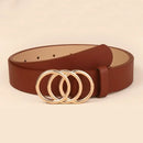 Cinto Feminino Casual com Fivela Deslizante