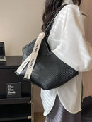 Bolsa Tote Feminina Estilo Palha com Detalhes