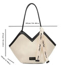 Bolsa Tote Feminina Estilo Palha com Detalhes