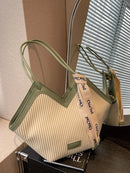 Bolsa Tote Feminina Estilo Palha com Detalhes