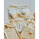 Conjunto de Biquíni Feminino 3 Peças com Bojo Removível