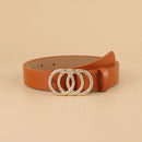 Cinto Feminino Casual com Fivela Deslizante