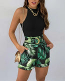 Conjunto Feminino Blusa e Short Primavera/Verão