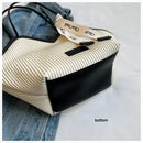 Bolsa Tote Feminina Estilo Palha com Detalhes